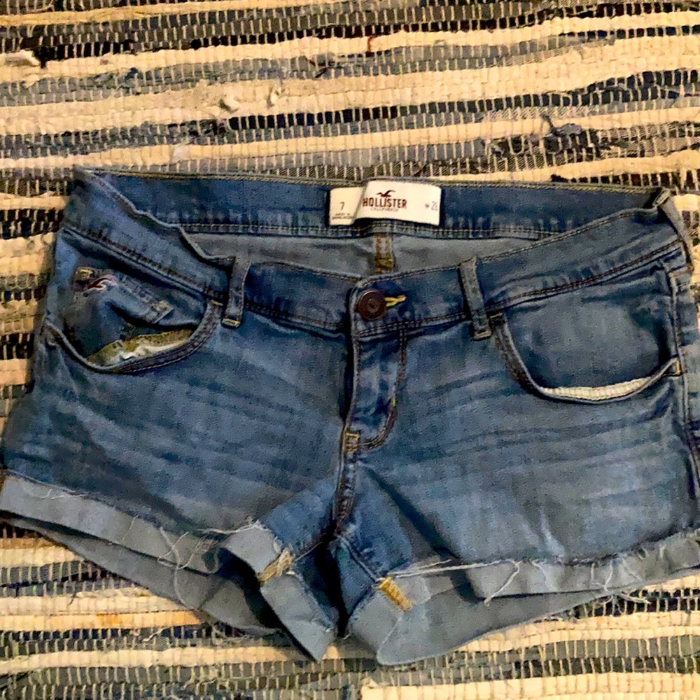 Hollister distressed jean shorts